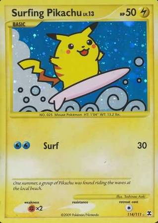 Surfing Pikachu - 114/111 - Secret Rare